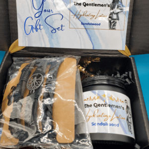 The Gentlemen’s Hydrating Lotion & Leather Rope Bracelet Gift Set